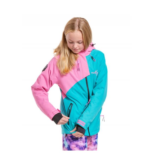 КУРТКА ПОДРОСТК. MEATFLY «DELIAH JACKET» - Аритикул DELIAH-1-HOT PINK / TURQUOISE-134 - Фото 31