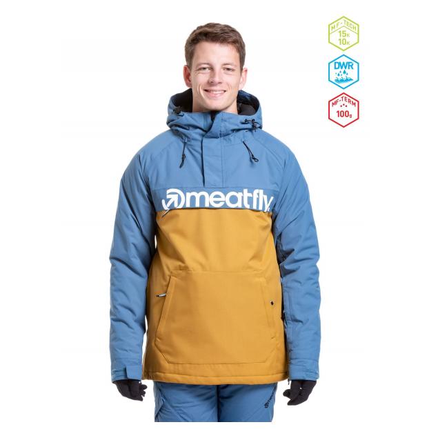 Сноубордическая куртка MEATFLY SLINGER JACKET - Аритикул SLINGER-2-WOOD/SLATE BLUE-L - Фото 12
