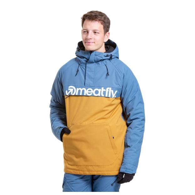 Сноубордическая куртка MEATFLY SLINGER JACKET - Аритикул SLINGER-2-WOOD/SLATE BLUE-M - Фото 14