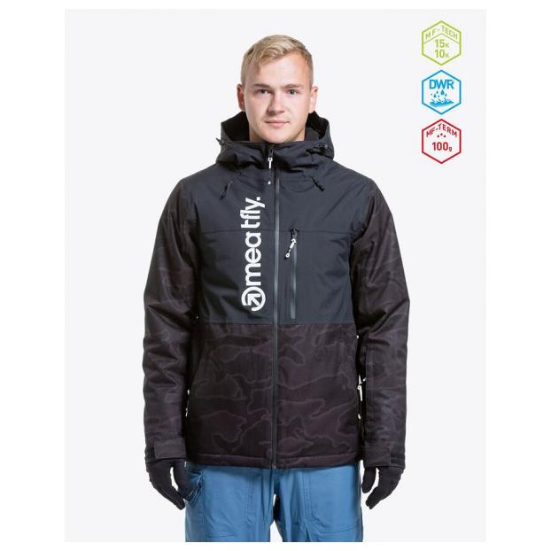 Сноубордическая куртка MEATFLY «MANIFOLD» - Аритикул MANIFOLD-2-SLATE BLUE/BLACK-M - Фото 2