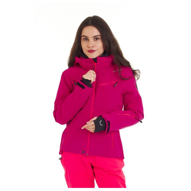 Горнолыжная куртка премиум-класса HYRA «MATT» - Аритикул HLG1252-Bright Pink/Black-40 - Фото 61