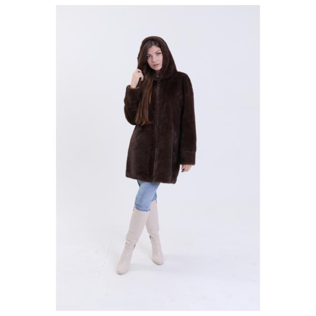 Шуба женская двусторонняя VITIA  - Аритикул A1528-1-6XL - Фото 2