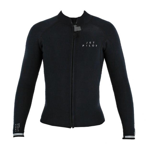 Гидрокуртка мужская Jetpilot Flight 2X2 LS FZ Jacket black S24 - Аритикул 221290-L - Фото 3