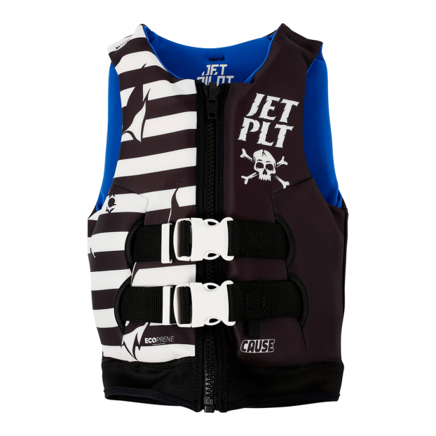 Спасательный жилет для гидроцикла неопрен детский Jetpilot BOYS CAUSE ECO VEST - Аритикул 250450-BLACK-140-152 - Фото 1