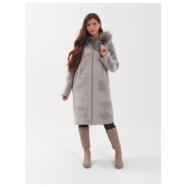 Дубленка женская двусторнняя VITIA  - Аритикул M22717-100-коричневый-4XL (48-50) - Фото 2