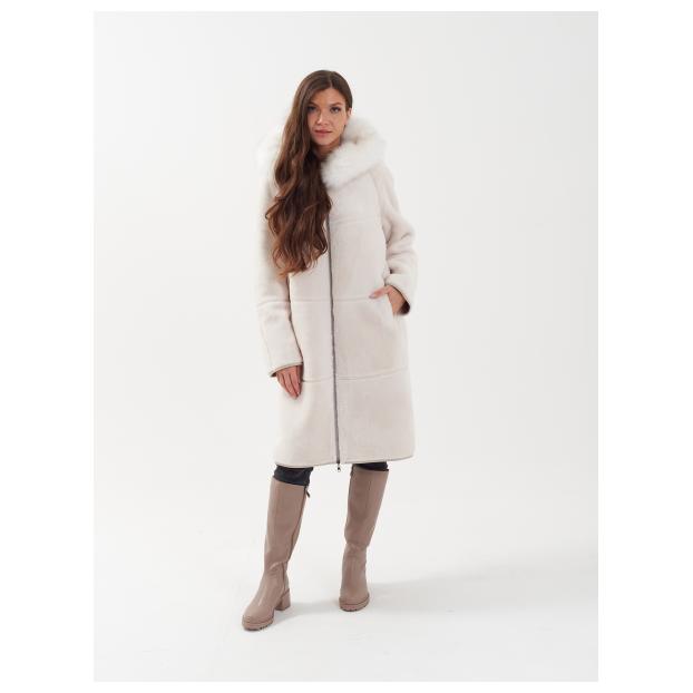 Дубленка женская двусторнняя VITIA  - Аритикул M22717-100-коричневый-4XL (48-50) - Фото 11