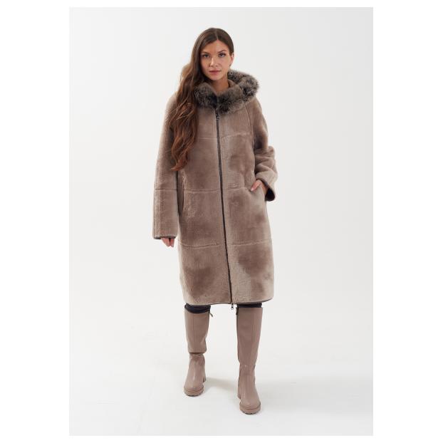 Дубленка женская двусторнняя VITIA  - Аритикул M22717-100-коричневый-4XL (48-50) - Фото 20