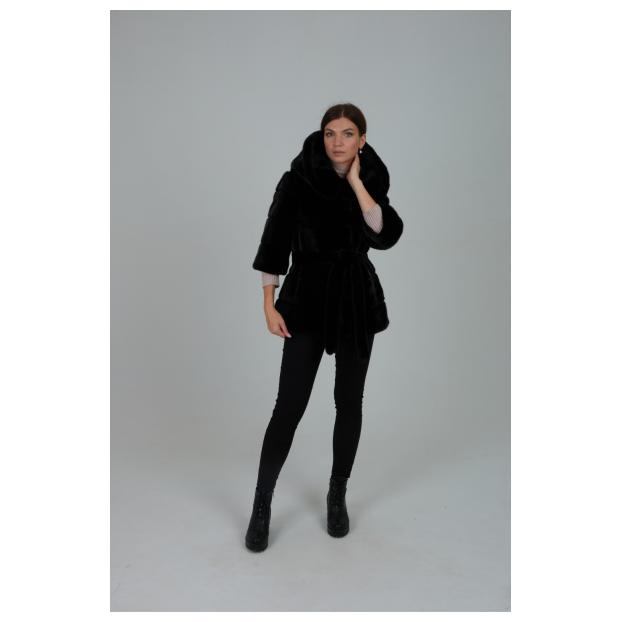 Женская шубка из искусственного меха VITIA WJ - Аритикул 99038-Черный-M(44-46) - Фото 3