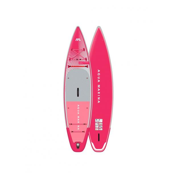 SUP-доска надувная с веслом для туризма Aqua Marina Coral Touring (Raspberry) 11'6" S24 - Аритикул Aqua Marina Coral Touring (Raspberry) 11'6" S24-328 - Фото 7