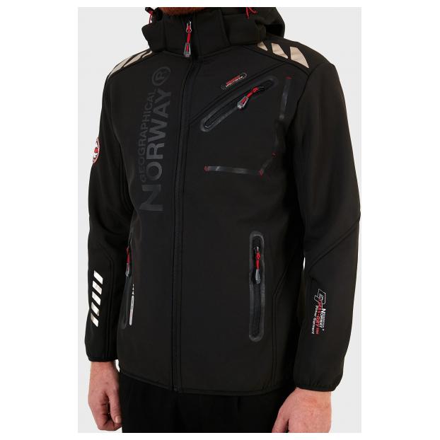 Софтшеловая куртка мужская  GEOGRAPHICAL NORWAY «ROYAUTE»  - Аритикул WW2620H/GN-BLACK-M - Фото 3