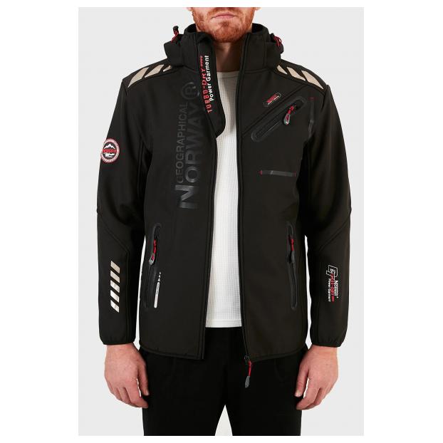 Софтшеловая куртка мужская  GEOGRAPHICAL NORWAY «ROYAUTE»  - Аритикул WW2620H/GN-BLACK-S - Фото 1