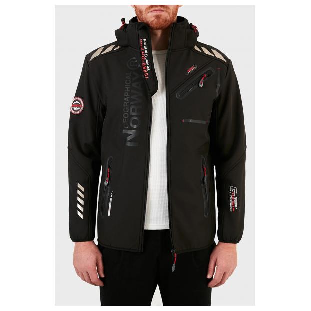 Софтшеловая куртка мужская  GEOGRAPHICAL NORWAY «ROYAUTE»  - Аритикул WW2620H/GN-BLACK-M - Фото 1