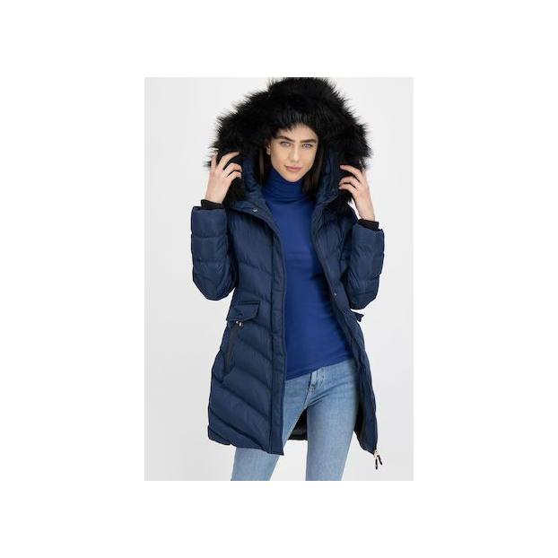 Куртка зимняя женская удлиненная GEOGRAPHICAL NORWAY «DOLRIE» LADY - Аритикул WU5947F/GNO-NAVY-M - Фото 6