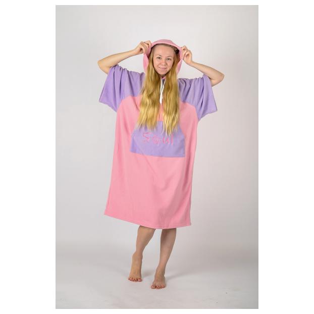 Флисовое пончо SOUL двухцветное - Аритикул Soul-poncho-two-color-pink-blue - Фото 2