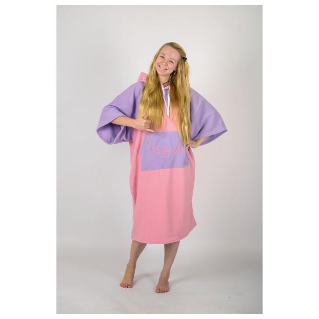 Флисовое пончо SOUL двухцветное - Аритикул Soul-poncho-two-color-pink-yellow - Фото 3