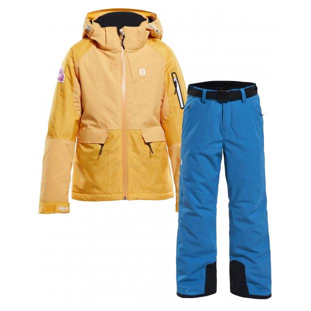 Костюм 8848 Altitude: куртка FLOWER clementine  + брюки GRACE - Аритикул 8824-8815-FLOWER clementine + GRACE fjord blue 130 - Фото 2