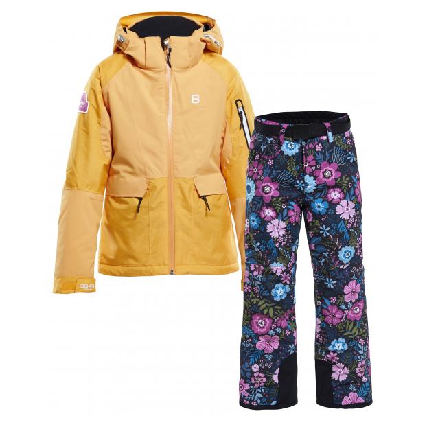 Костюм 8848 Altitude: куртка FLOWER clementine  + брюки GRACE - Аритикул 8824-8815-FLOWER clementine + GRACE flower 130 - Фото 3