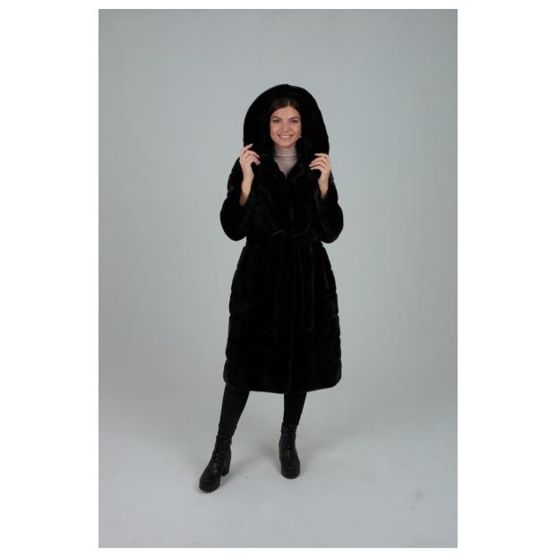 Женская шубка из искусственного меха VITIA WJ - Аритикул 99038-Черный-M(44-46) - Фото 10