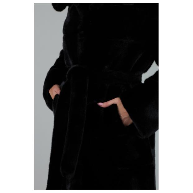 Женская шубка из искусственного меха VITIA WJ - Аритикул 99038-Черный-M(44-46) - Фото 14