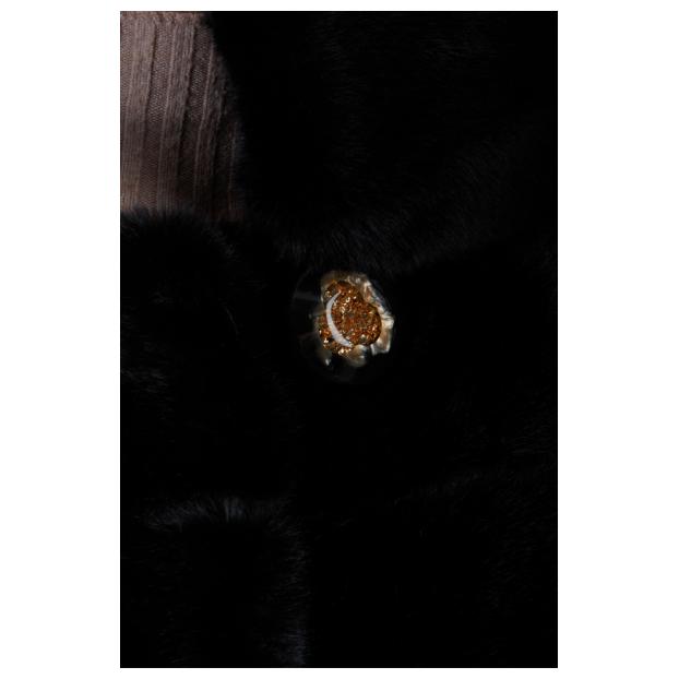 Женская шубка из искусственного меха VITIA WJ - Аритикул 99038-Черный-M(44-46) - Фото 15