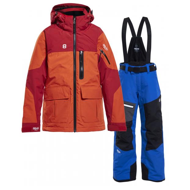 Костюм 8848 Altitude: куртка JAYDEN-2 red clay + брюки CODY - Аритикул 8808-8806-JAYDEN-2 red clay + DEFENDER-2 blue 140 - Фото 12