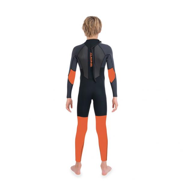 Гидрокостюм дет. DK Kid's Quantum Back Zip Full Suit 3/2mm F/L Black/Orange - Аритикул DK22K22QBZFL-Black/Orange-10 - Фото 2