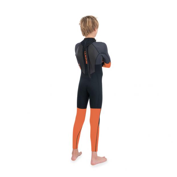 Гидрокостюм дет. DK Kid's Quantum Back Zip Full Suit 3/2mm F/L Black/Orange - Аритикул DK22K22QBZFL-Black/Orange-12 - Фото 3