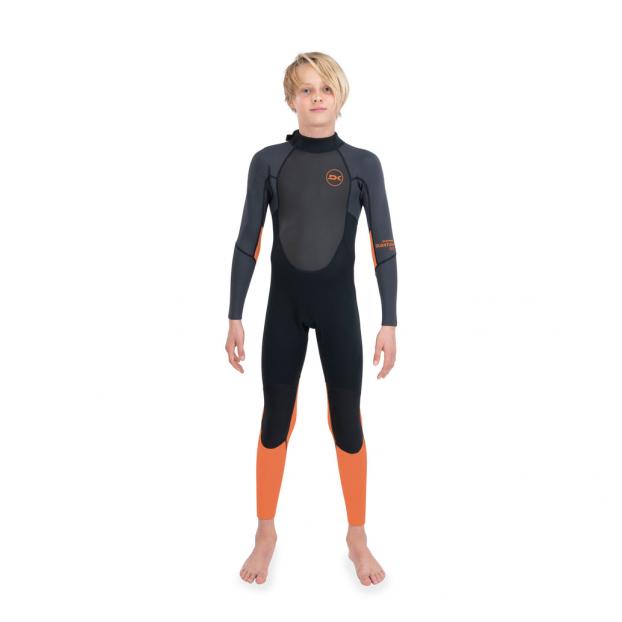 Гидрокостюм дет. DK Kid's Quantum Back Zip Full Suit 3/2mm F/L Black/Orange - Аритикул DK22K22QBZFL-Black/Orange-10 - Фото 4