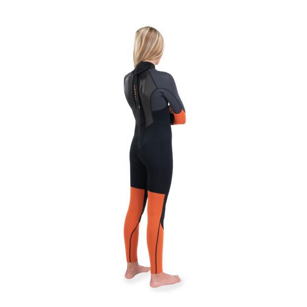 Гидрокостюм дет. DK Kid's Quantum Back Zip Full Suit 3/2mm F/L Black/Orange - Аритикул DK22K22QBZFL-Black/Orange-10 - Фото 7