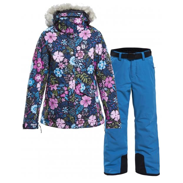 Костюм 8848 Altitude: куртка LYKKE flower + брюки GRACE - Аритикул 8814-8815-LYKKE flower + GRACE pink 140 - Фото 2