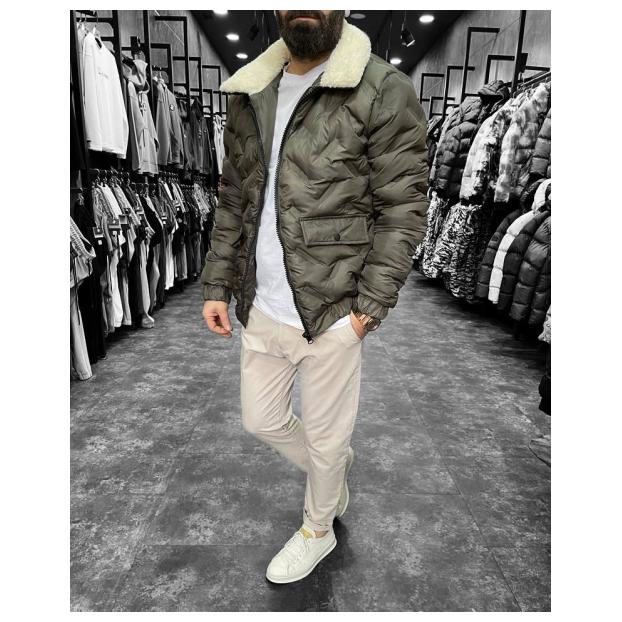 Куртка пуховая мужская WILL - Аритикул P9280-хаки-XXL - Фото 9