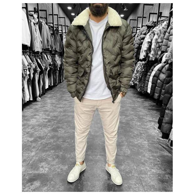 Куртка пуховая мужская WILL - Аритикул P9280-хаки-XXL - Фото 8