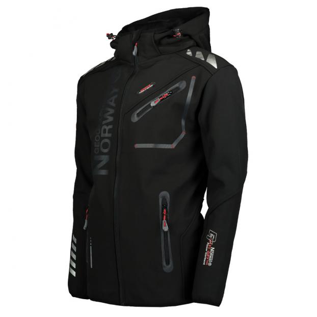 Софтшеловая куртка мужская  GEOGRAPHICAL NORWAY «ROYAUTE»  - Аритикул WW2620H/GN-BLACK-M - Фото 10