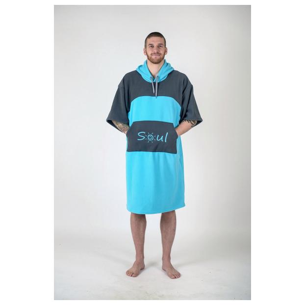 Флисовое пончо SOUL двухцветное - Аритикул Soul-poncho-two-color-green-blue - Фото 11