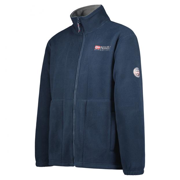 Флис мужской  GEOGRAPHICAL NORWAY «TORLEON» - Аритикул WW1673H/G-NAVY-DARK GREY-M - Фото 9