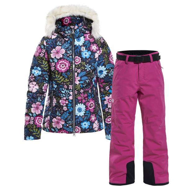 Костюм 8848 Altitude: куртка VERA flower + брюки GRACE - Аритикул 8819-8815-VERA flower + GRACE pink 130 - Фото 1