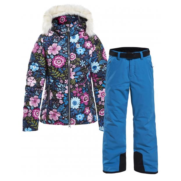Костюм 8848 Altitude: куртка VERA flower + брюки GRACE - Аритикул 8819-8815-VERA flower + GRACE fjord blue 130 - Фото 2