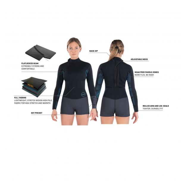 Гидрокостюм женский DK Women's Mission Long Sleeved Spring Suit 2mm Black/Blue - Аритикул DK21W2MLS-10 - Фото 5
