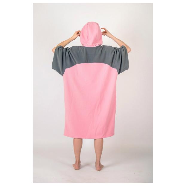 Флисовое пончо SOUL двухцветное - Аритикул Soul-poncho-two-color-pink-grey - Фото 10