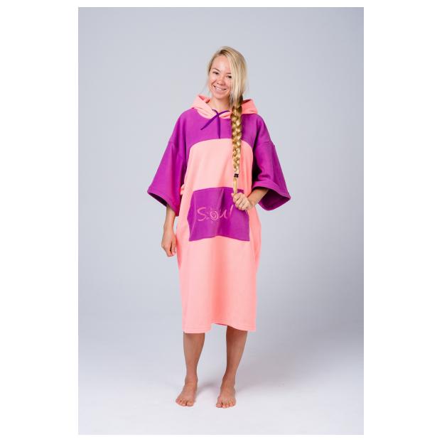 Флисовое пончо SOUL двухцветное - Аритикул Soul-poncho-two-color-pink-purple - Фото 21