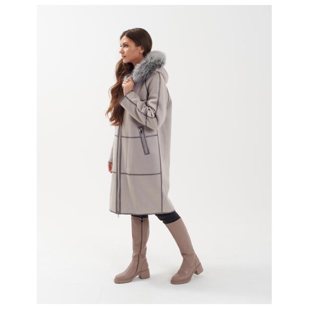 Дубленка женская двусторнняя VITIA  - Аритикул M22717-100-коричневый-4XL (48-50) - Фото 5