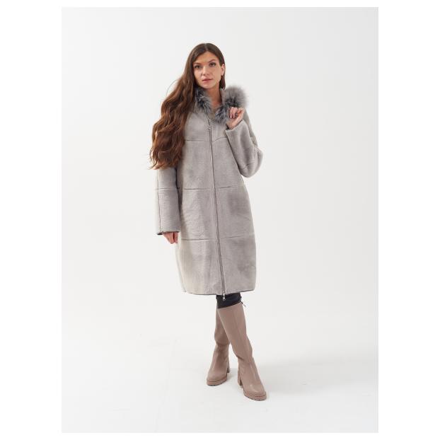 Дубленка женская двусторнняя VITIA  - Аритикул M22717-100-коричневый-4XL (48-50) - Фото 9