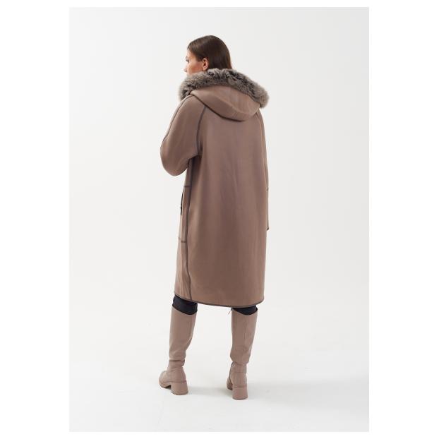Дубленка женская двусторнняя VITIA  - Аритикул M22717-100-коричневый-4XL (48-50) - Фото 25