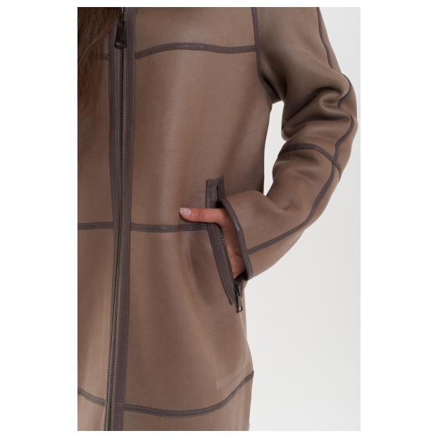 Дубленка женская двусторнняя VITIA  - Аритикул M22717-100-коричневый-4XL (48-50) - Фото 27