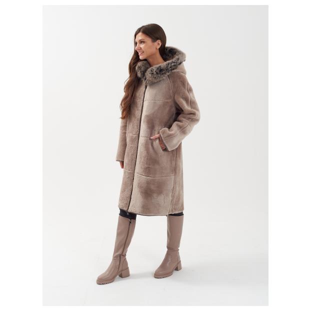 Дубленка женская двусторнняя VITIA  - Аритикул M22717-100-коричневый-4XL (48-50) - Фото 29