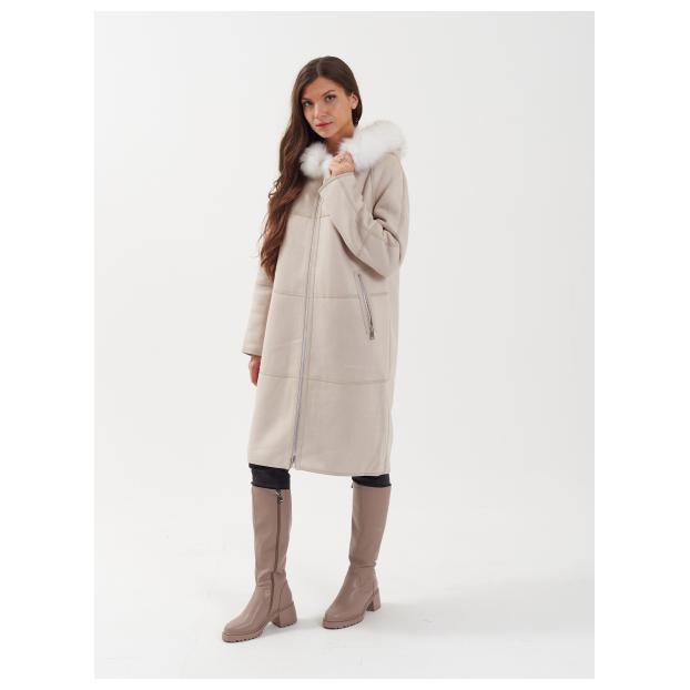 Дубленка женская двусторнняя VITIA  - Аритикул M22717-100-коричневый-4XL (48-50) - Фото 12