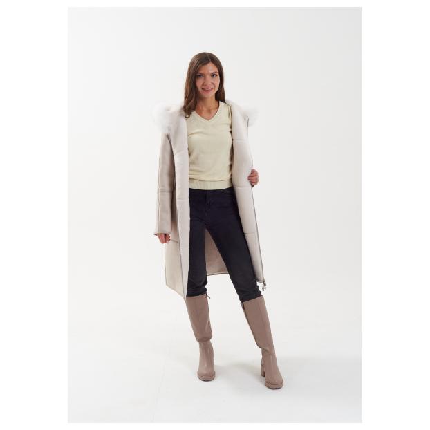 Дубленка женская двусторнняя VITIA  - Аритикул M22717-100-коричневый-4XL (48-50) - Фото 17