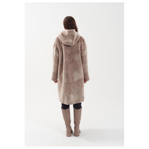 Пальто женское двустороннее VITIA  - Аритикул 23116-100-коричневый-5XL (50-52) - Фото 7