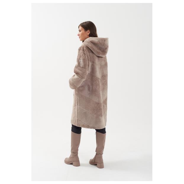 Пальто женское двустороннее VITIA  - Аритикул 23116-100-коричневый-5XL (50-52) - Фото 8