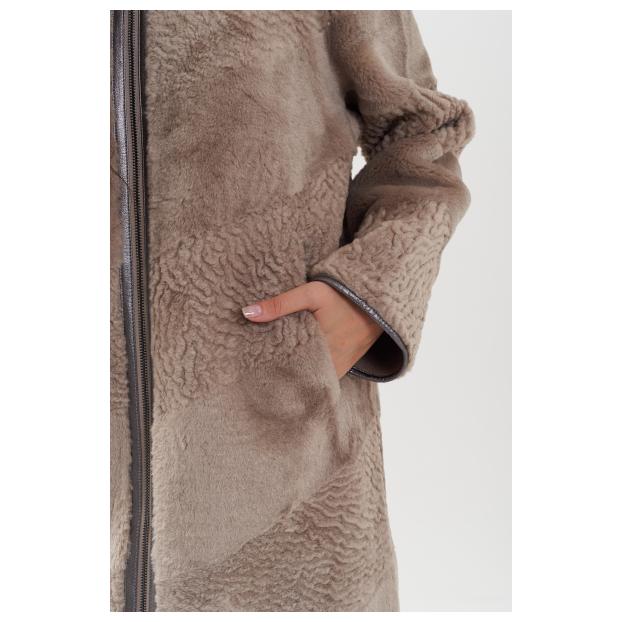 Пальто женское двустороннее VITIA  - Аритикул 23116-100-коричневый-5XL (50-52) - Фото 10